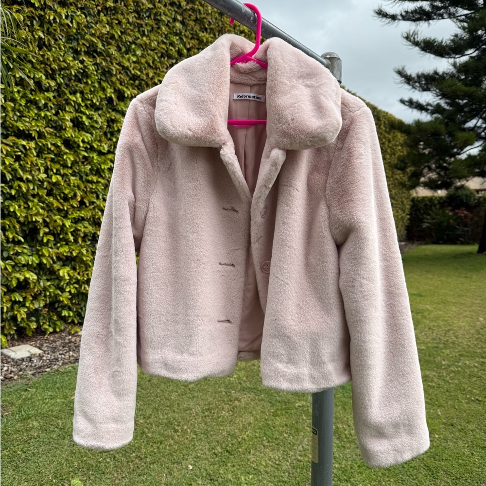 Reformation soft pink coat